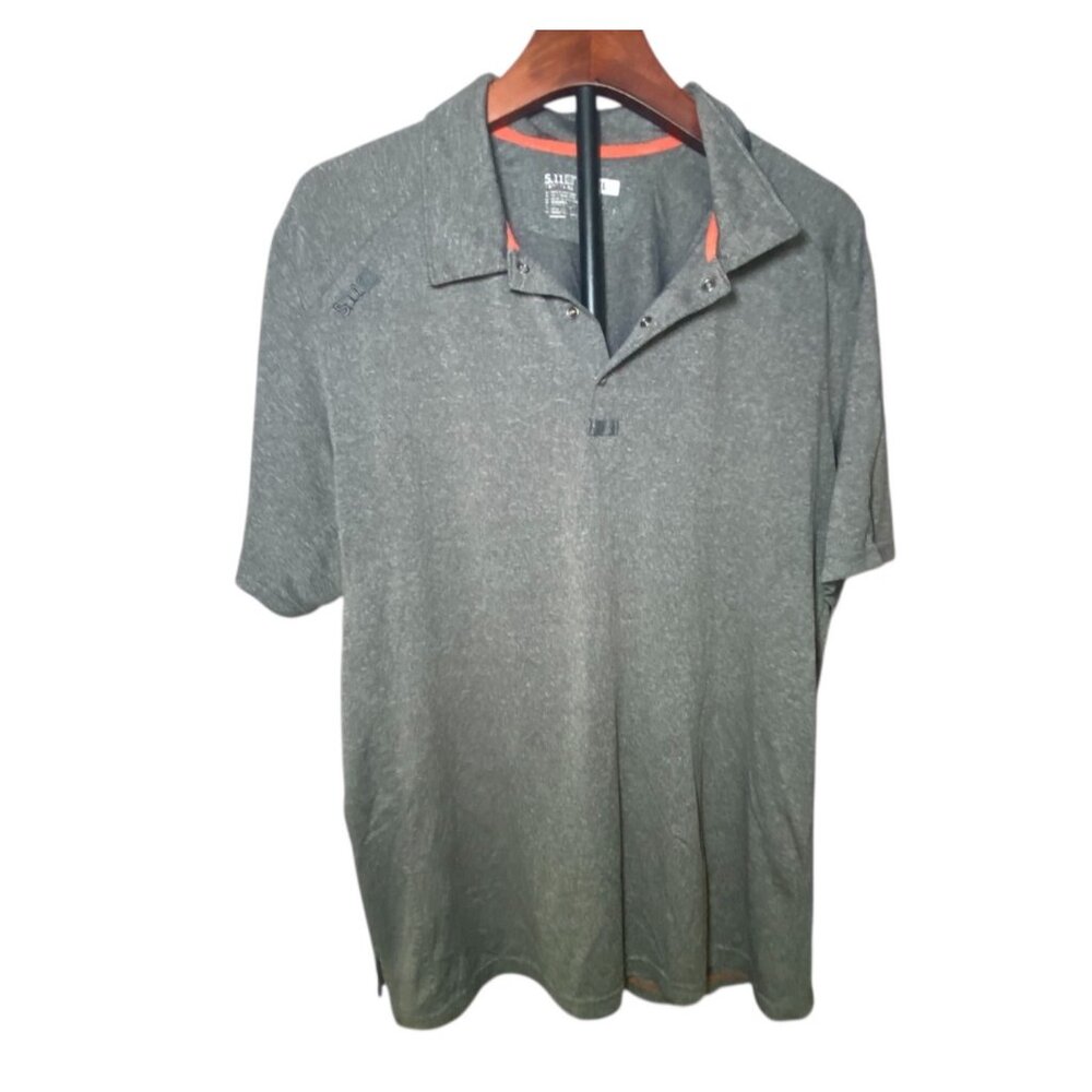 5.11 Tactical Gray Polo Shirt Performance‎ Short Sleeve Lightweight Comfortable